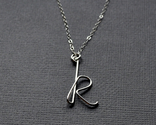 handmade jewellery designer - initial necklace